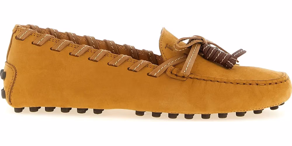 Tod's Beige Calfskin Slip-On Loafers