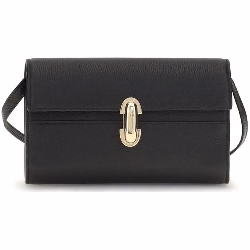 Savette Black Calf Leather Bos Taurus Shoulder Bag