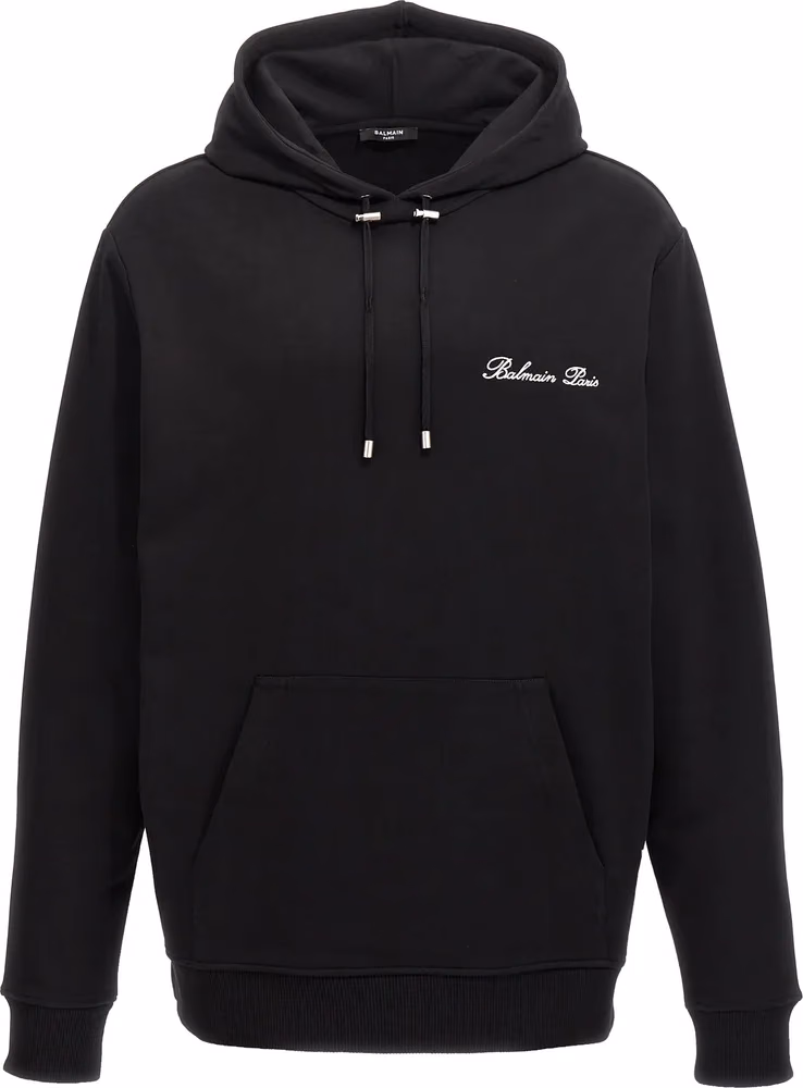 Balmain Black Cotton Sweatshirt