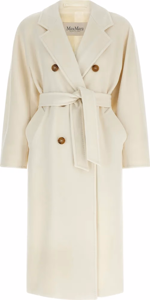 Max Mara White Virgin Wool Coat