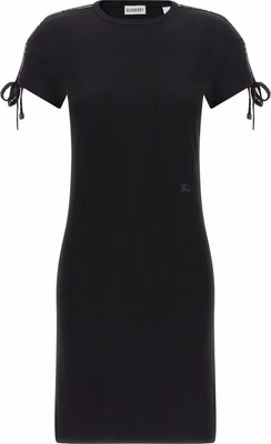 Black Cotton Short Dress