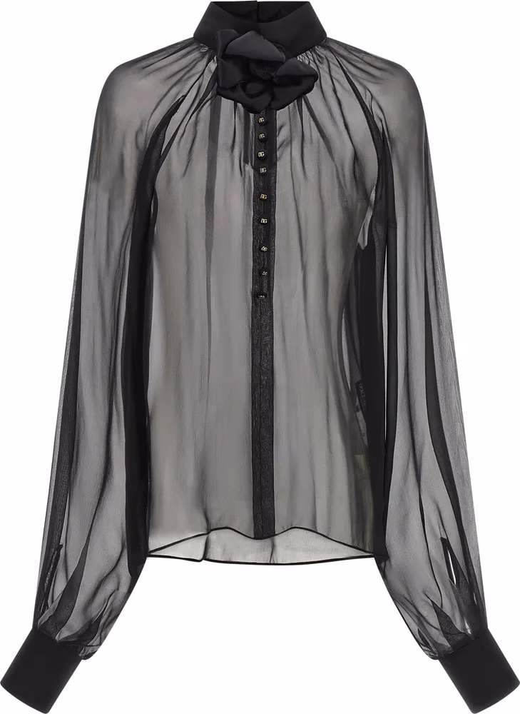 Dolce & Gabbana Black Silk Blouse