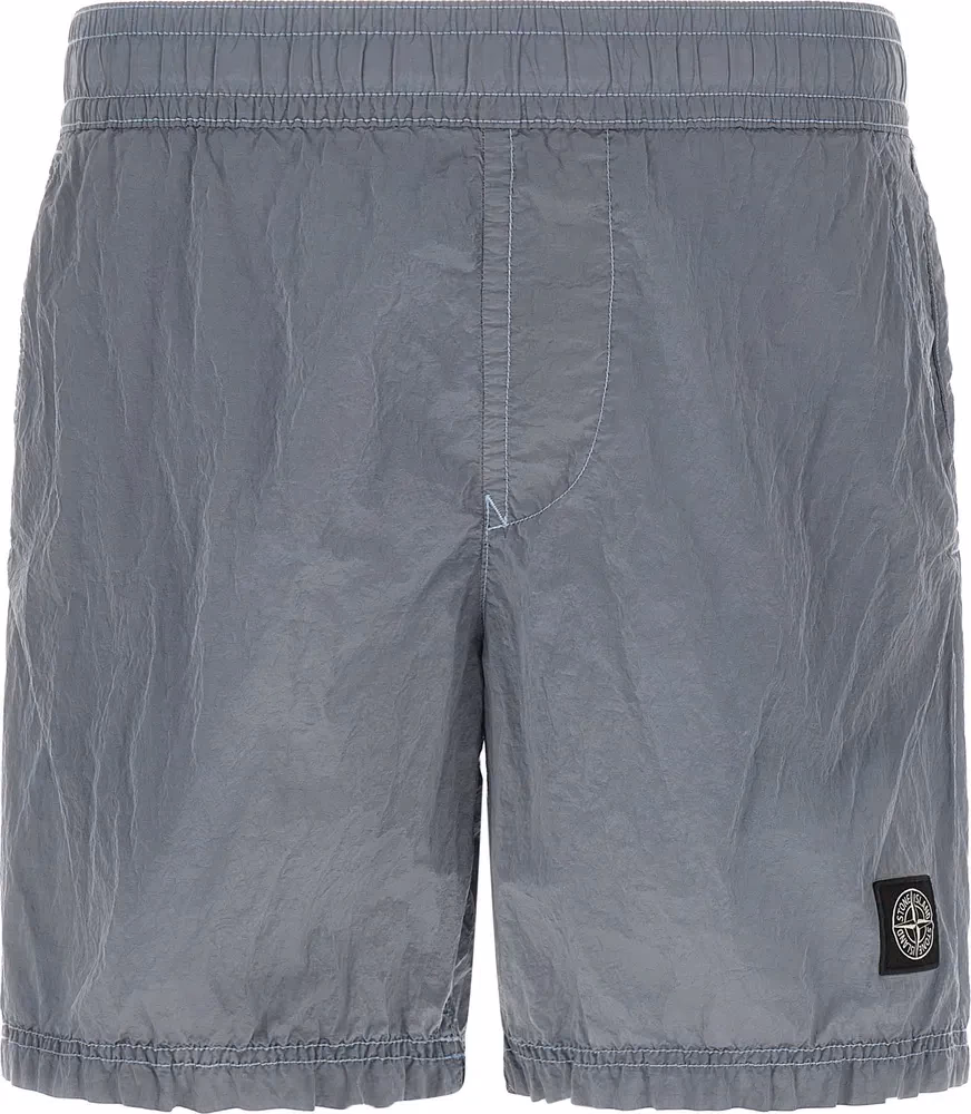 Stone Island Gray Polyamide Swim Shorts