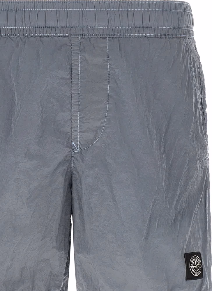 Stone Island Gray Polyamide Swim Shorts