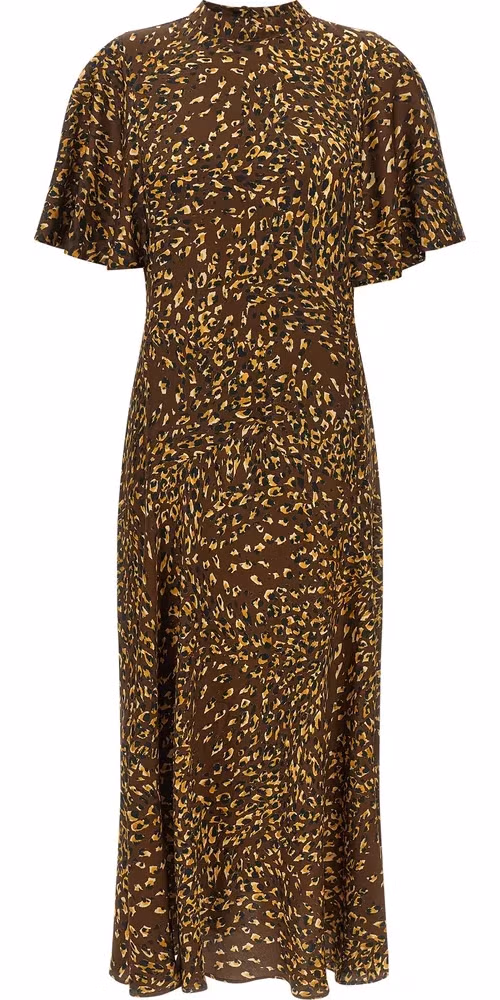 Twinset Brown Viscose Long Dress
