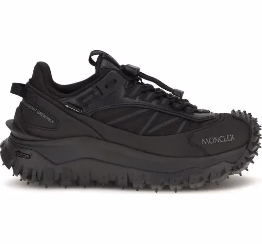 Moncler Black Calf Leather Bos Taurus Athletic Sneakers