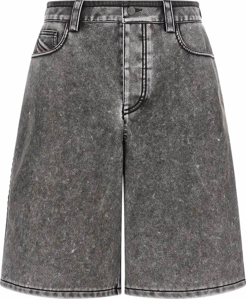 Diesel Gray Polyethylene Bermuda Shorts