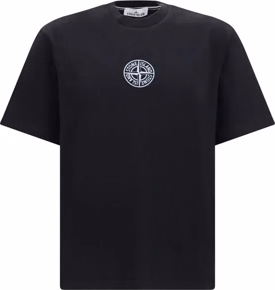 Stone Island Black Cotton T-Shirt