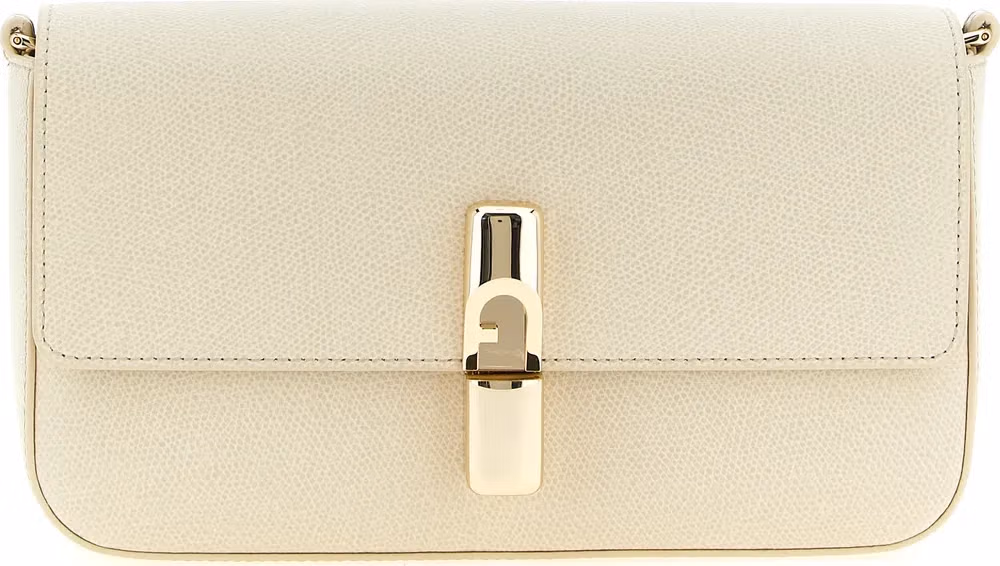 Furla White Calfskin Crossbody Bag