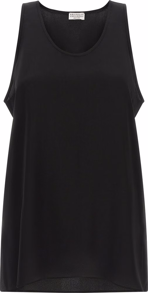 Brunello Cucinelli Black Silk Shirt