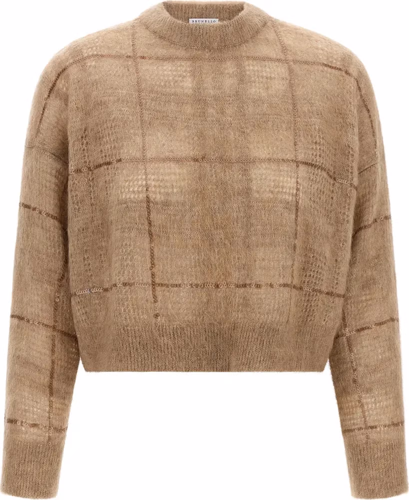 Brunello Cucinelli Beige Wool Cardigan