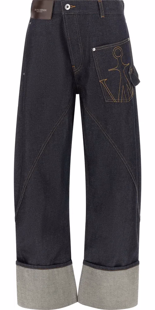 J.W.Anderson Blue Cotton Straight-Leg Jeans