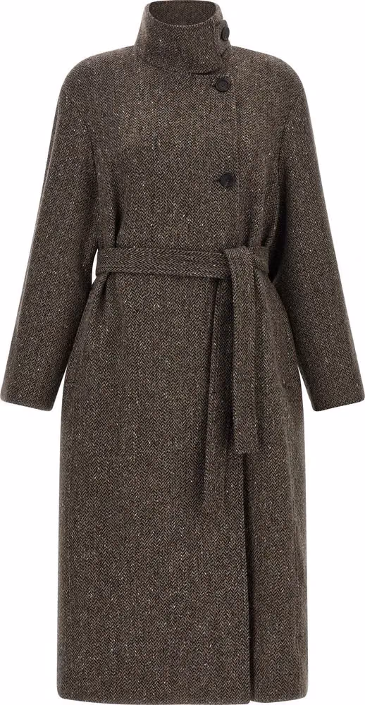 Brunello Cucinelli Brown Virgin Wool Coat