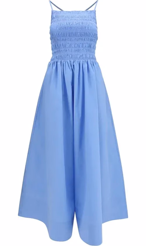 Ganni Blue Cotton Casual Dress