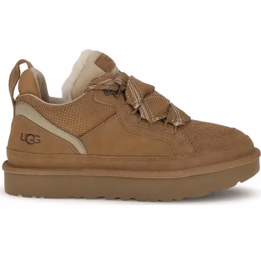 UGG Brown Leather Platform Sneakers
