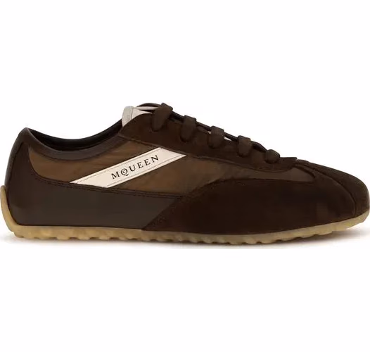 Alexander McQueen Brown Suede Leather Athletic Sneakers