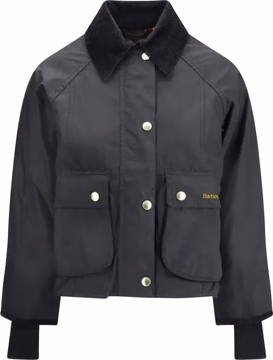 Barbour Black Cotton Full-Length Jacket