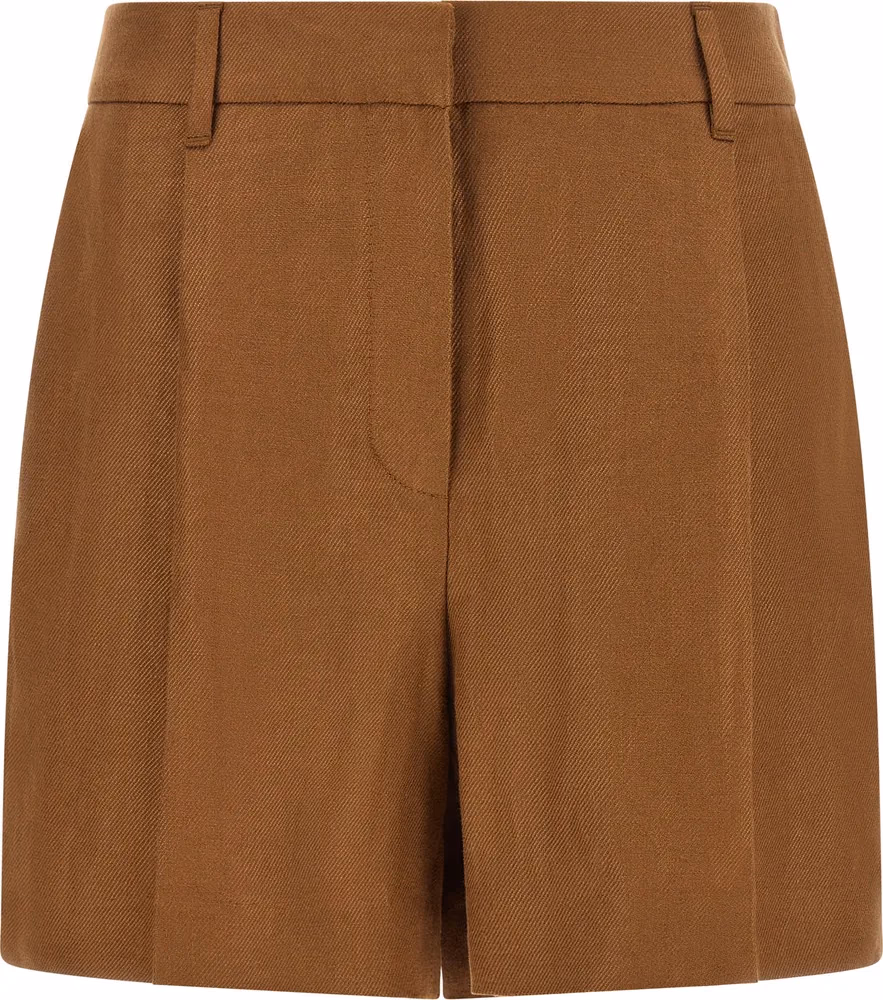 Brunello Cucinelli Brown Linen Bermuda Shorts