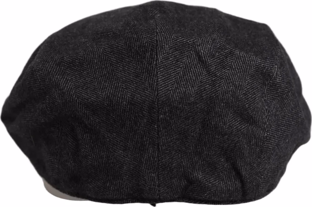 Dolce & Gabbana Men Black Cotton Flat Cloth Newsboy Cap Hat