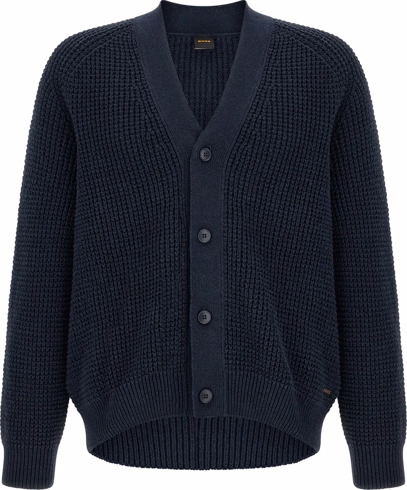 Hugo Boss Blue Cotton Cardigan