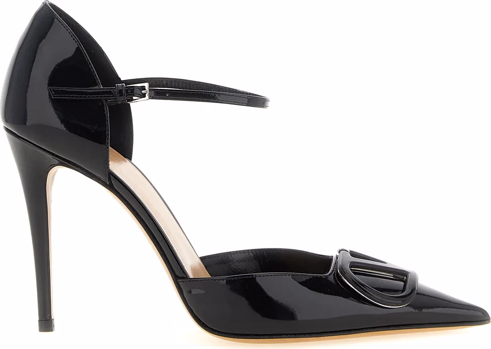 Valentino Garavani Black Calfskin High Heel Pumps