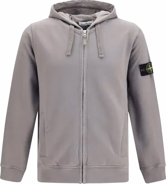 Stone Island Gray Cotton Sweatshirt