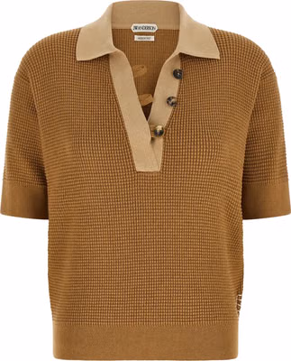 Beige Cotton Polo Shirt