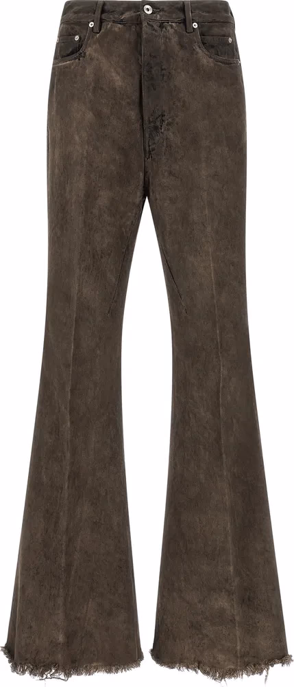 Rick Owens Gray Cotton Bootcut Jeans