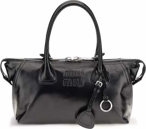 Miu Miu Black Calf Leather Bos Taurus Handbag