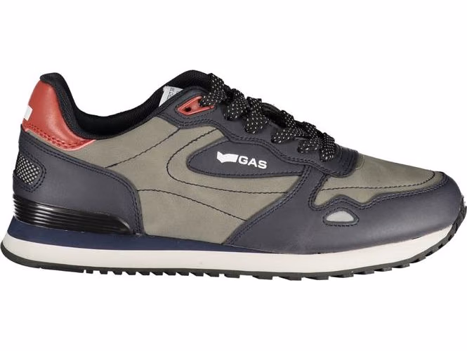 Gas Blue Polyester Men Sneaker