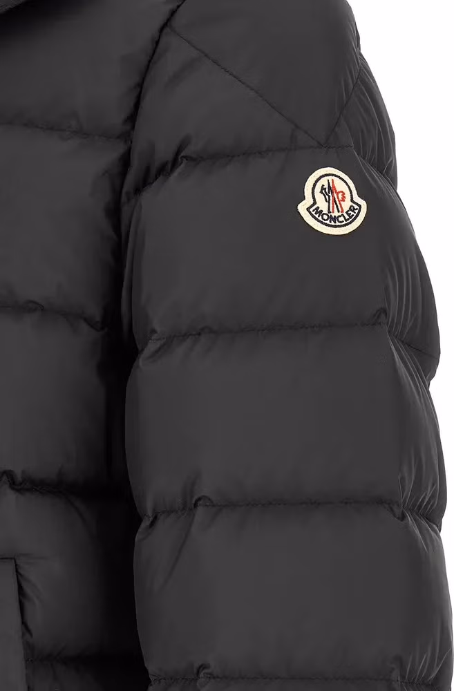 Moncler Black Polyester Full-Length Jacket