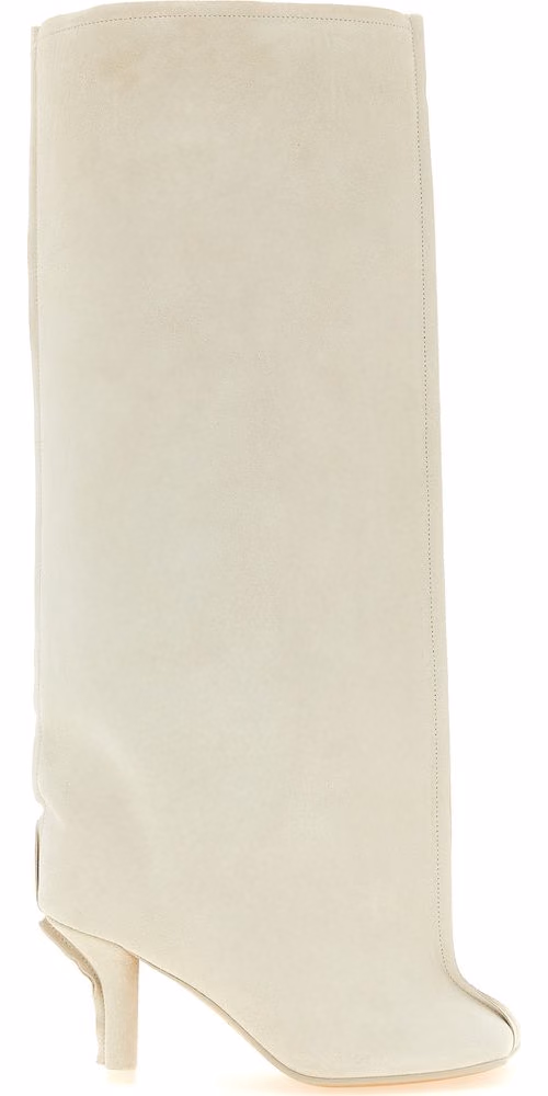 MM6 Maison Margiela White Cowhide Over The Knee