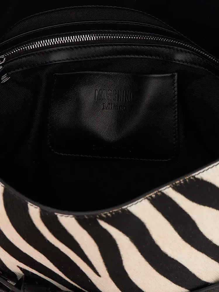 Moschino Bicolor Calfskin Handbag