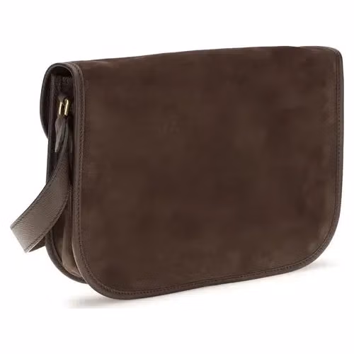 Valentino Garavani Brown Calf Leather Bos Taurus Shoulder Bag