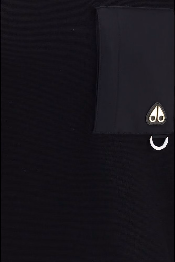 Moose Knuckles Black Nylon Sweatshirt