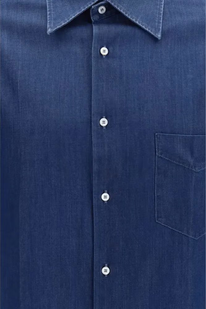 Brunello Cucinelli Blue Denim Shirt