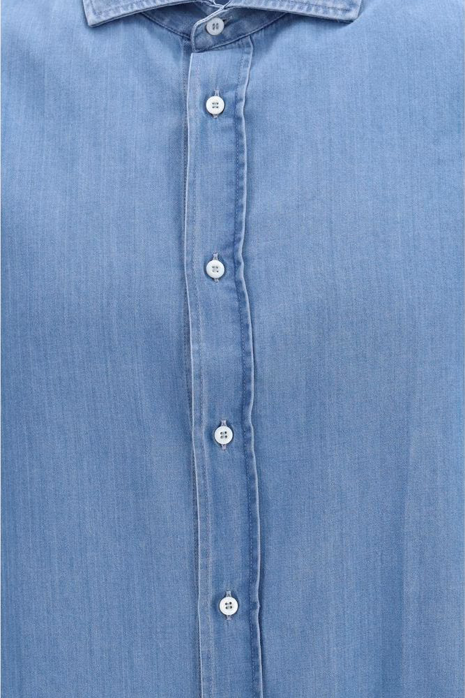 Brunello Cucinelli Blue Denim Shirt