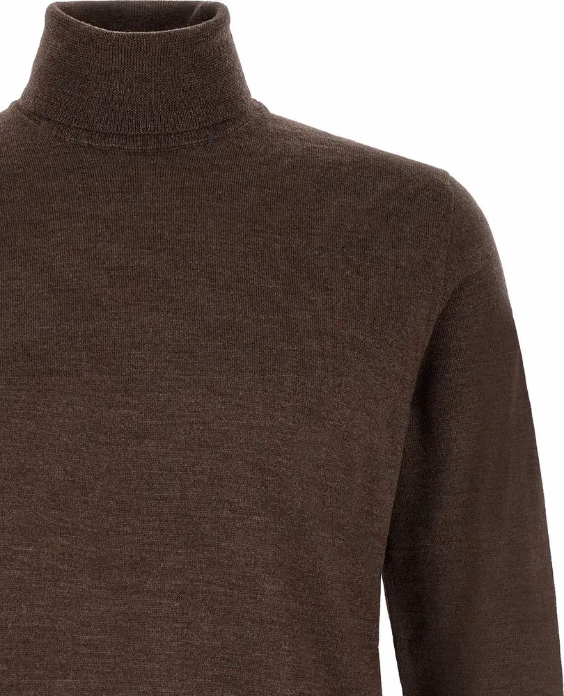ZANONE Brown Virgin Wool Cardigan