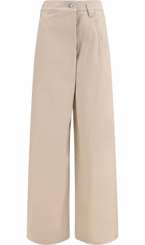 Brunello Cucinelli Beige Cotton Casual Pants