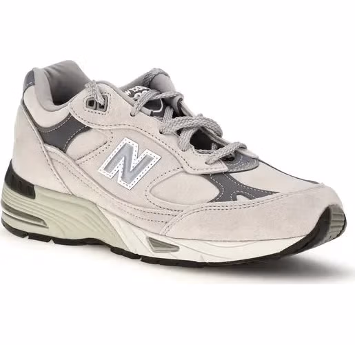 New Balance Gray Suede Leather Athletic Sneakers