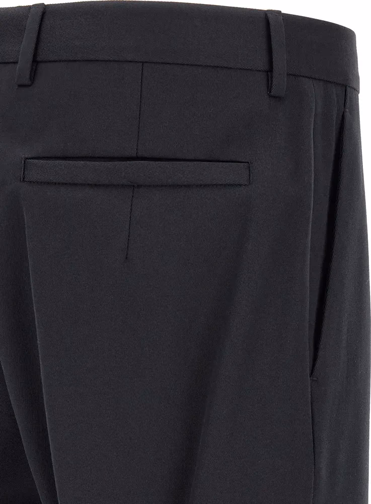 ZEGNA Blue Cotton Dress Pants