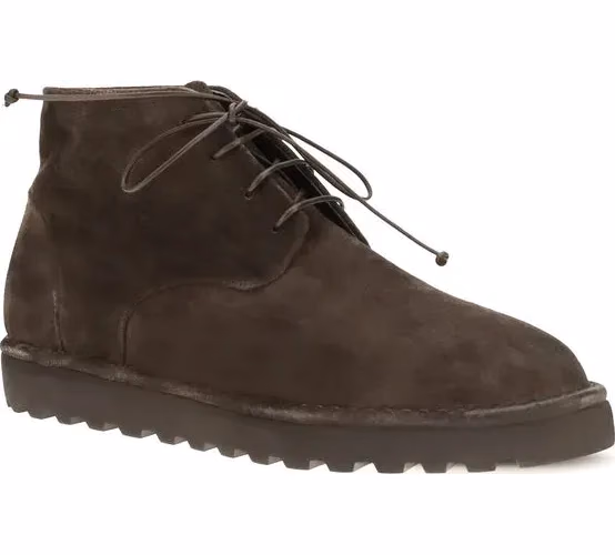Marsell Brown Suede Leather Lace-Up Boots