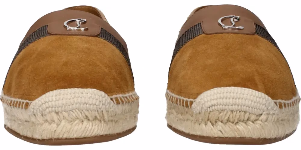 Christian Louboutin Brown Leather Espadrilles