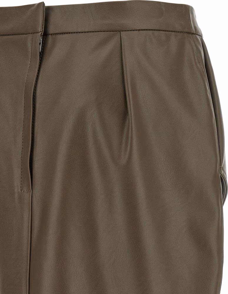 Stella McCartney Brown Polyester Midi Skirt