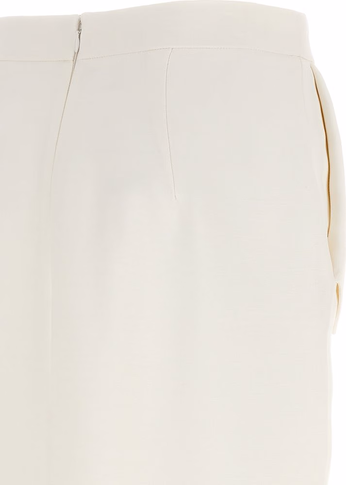 Stella McCartney White Polyester Midi Skirt