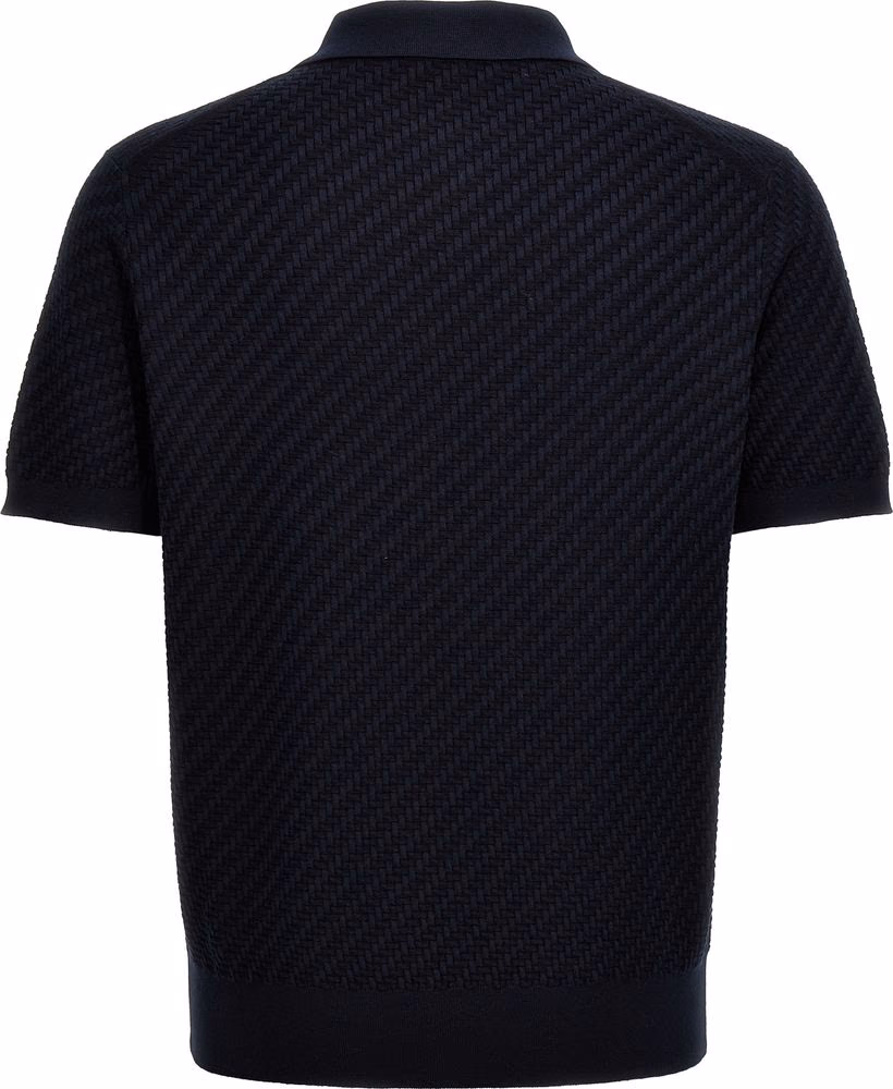 Brioni Blue Cotton Polo Shirt