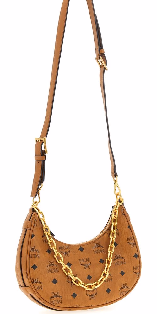 MCM Brown Polyethylene Shoulder Bag