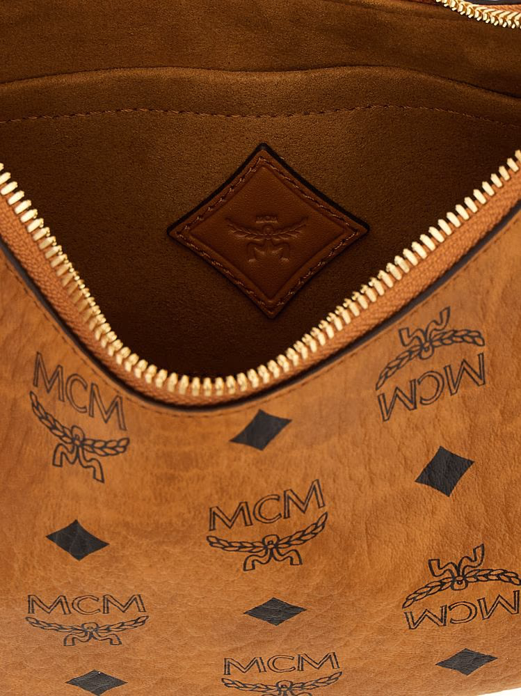 MCM Brown Polyethylene Shoulder Bag