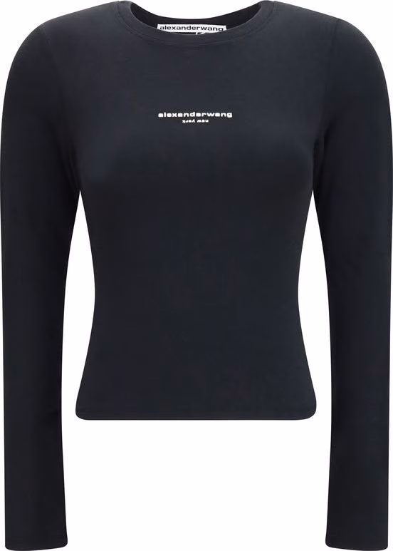 Alexander Wang Black Cotton Long Sleeve T-Shirt
