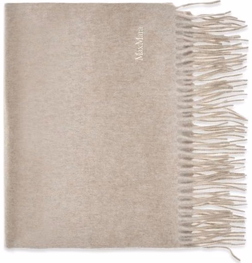 Max Mara Beige Cashmere Scarf